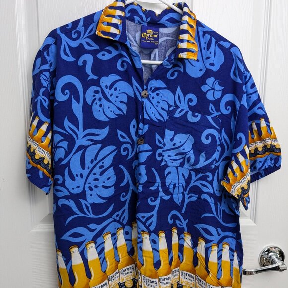 Corona Extra Hawaiian Style Shirt, Men's XL, Beer Bottle Design, Soft Rayon - Picture 2 of 10